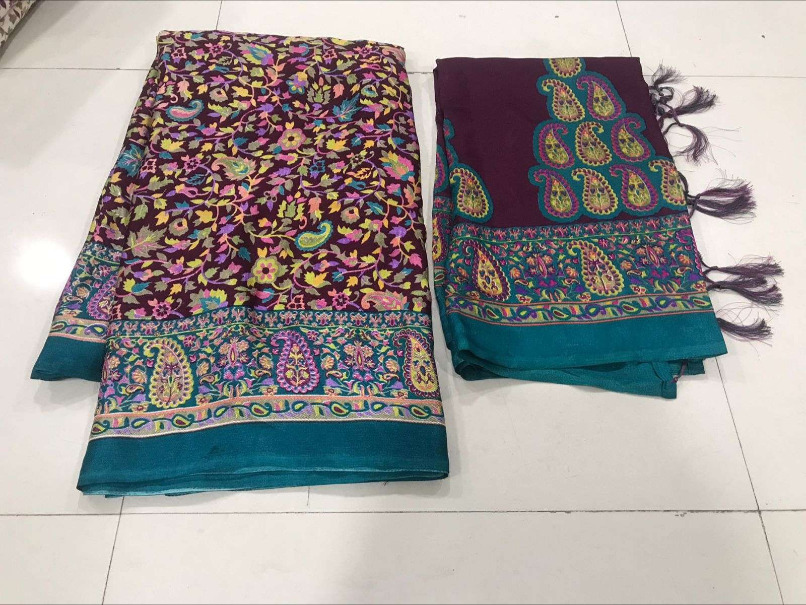 PASHMINA NX BY ASLIWHOLESALE DESIGNER PURE PASHMINA PRINTED SAREE