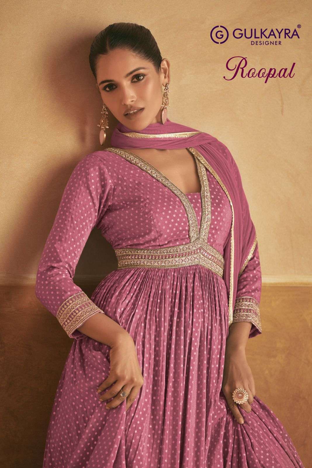 ROOPAL BY GULKAYRA 7519-A TO 7519-C SERIES DESIGNER REAL VISCOSE WORK DRESSES