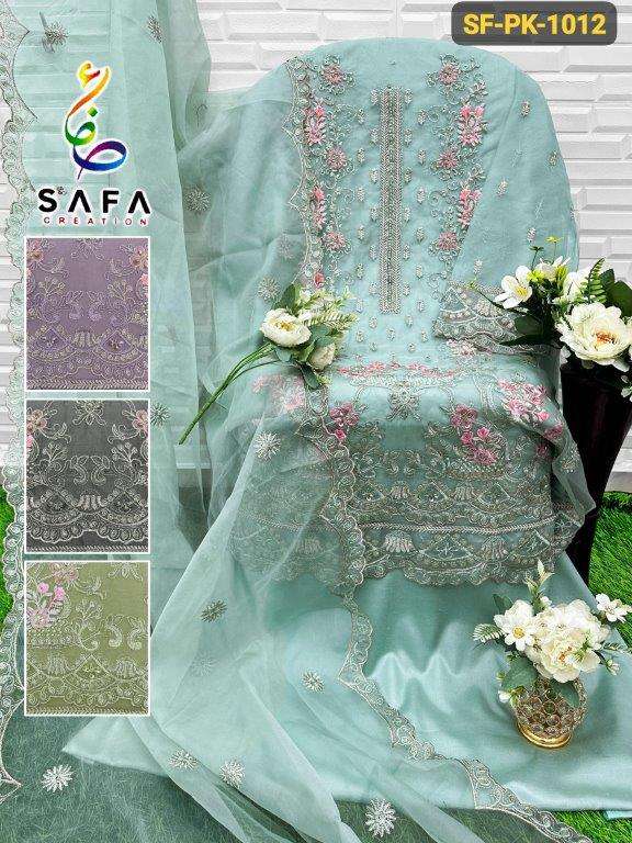 SF-1012 BY SAFA CREATION ORGANZA EMBROIDERY PAKISTANI DRESSES  