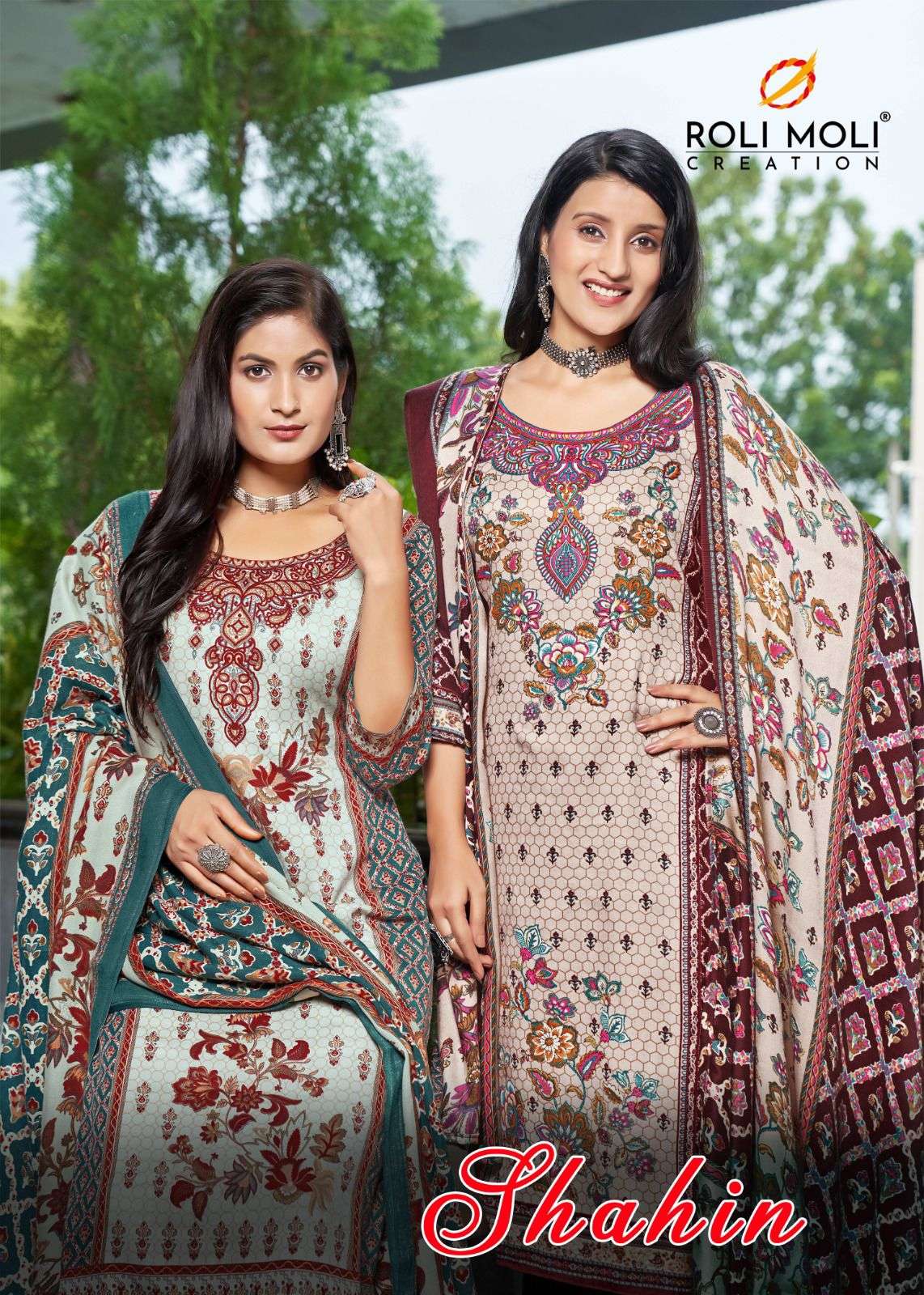 SHAHIN VOL-01 BY ROLI MOLI 1001 TO 1008 SERIES SOFT PASHMINA PRINTED DRESSES