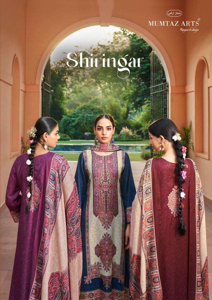 SHIRINGAR BY MUMTAZ ARTS 8901 TO 8906 SERIES VISCOSE PASHMINA PRINT EMBROIDERY DRESSES