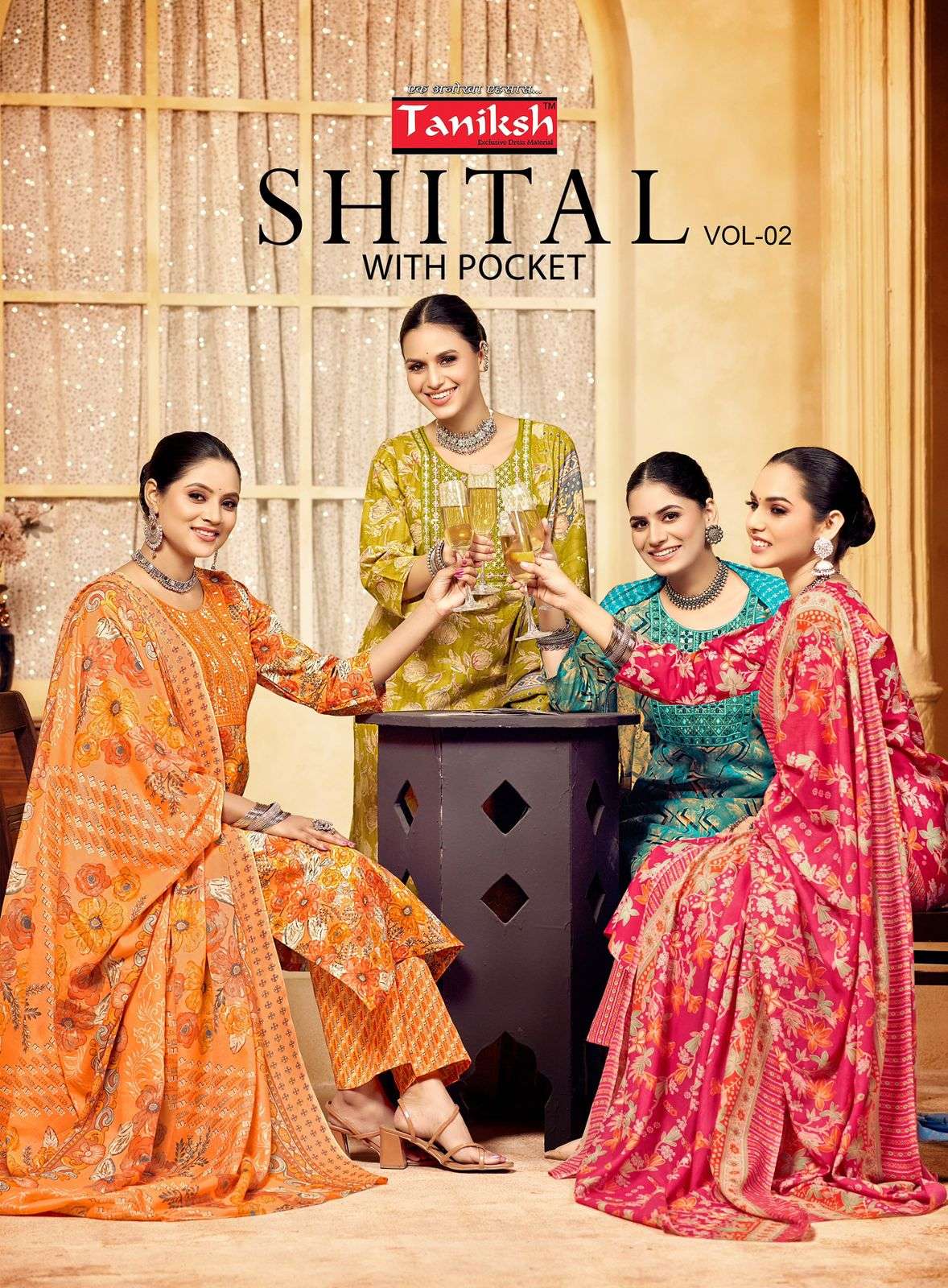 SHITAL VOL-2 BY TANIKSH 101 TO 108 SERIES DESIGNER FANCY COTTON PRINTED DRESSES