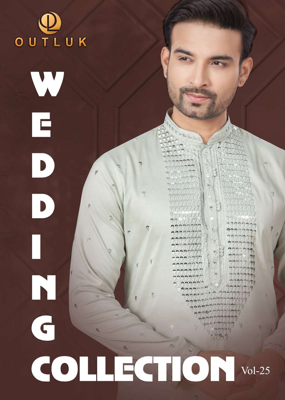 WEDDING COLLECTION VOL-25 BY OUTLUK 25001 TO 25008 SERIES MENS KURTAS WITH PAJAMA