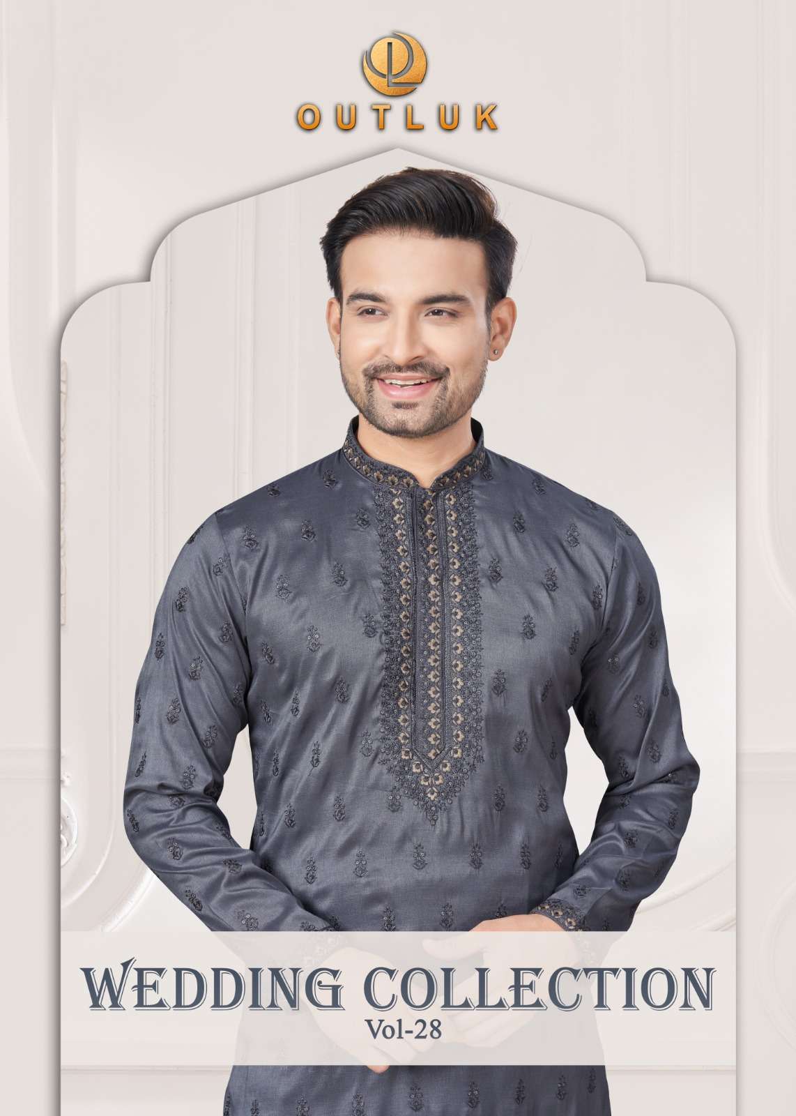 WEDDING COLLECTION VOL-28 BY OUTLUK 28001 TO 28005 SERIES MENS KURTAS WITH PAJAMA