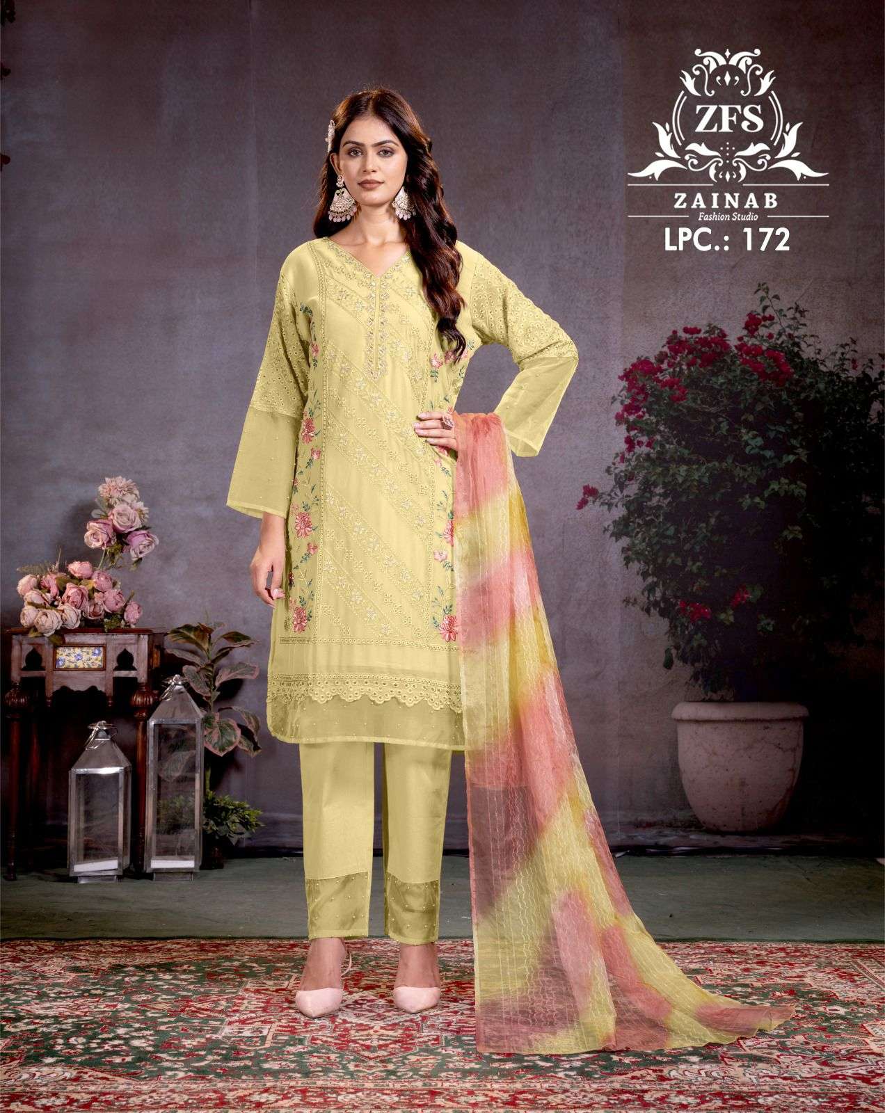 ZF-172 COLOURS BY ZAINAB FASHION FANCY GEORGETTE EMBROIDERY DRESSES