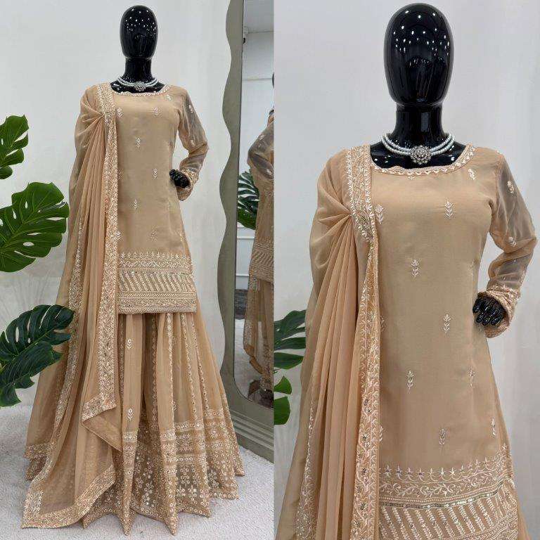 5814 HIT COLOUR BY ASLIWHOLESALE DESIGNER PURE FAUX GEORGETTE DRESS