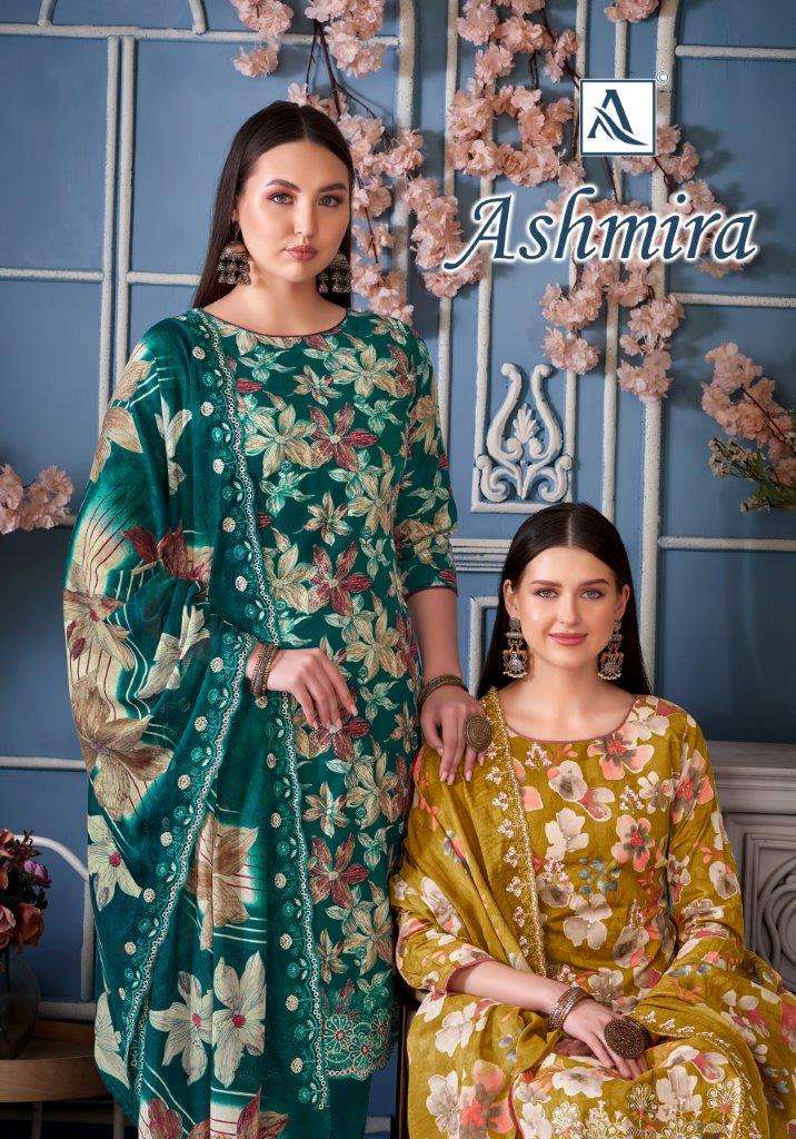 ASHMIRA BY ALOK SUIT 1737-001 TO 1737-008 DESIGNER FANCY CAMBRIC PRINT DRESSES