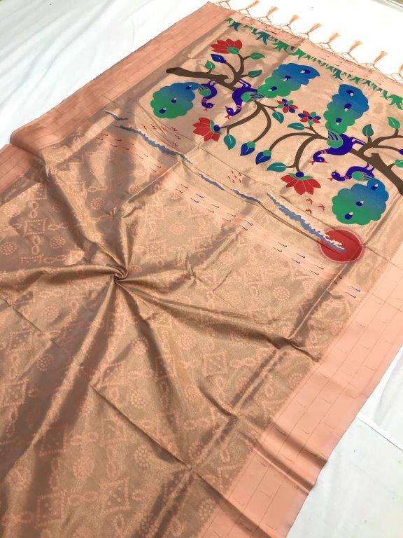 BANDHEJ PAITHANI BY ASLIWHOLESALE DESIGNER PURE KANCHIPURAM SILK SAREES