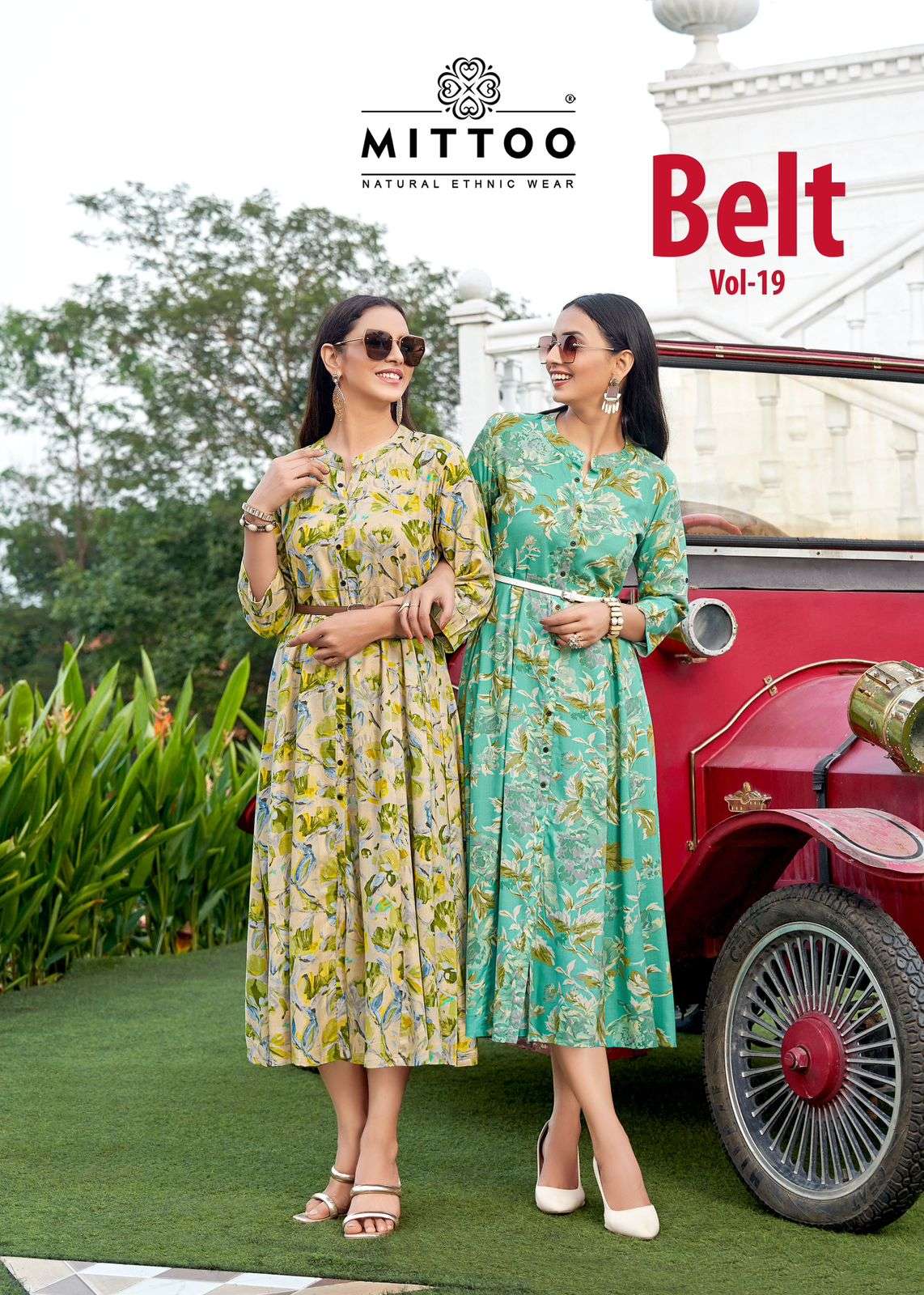 BELT VOL-19 BY MITTOO 1431 TO 1436 SERIES FANCY RAYON PRINT KURTIS