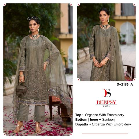 D-2185 COLOURS BY DEEPSY SUITS HEAVY ORGANZA EMBROIDERY PAKISTANI DRESSES