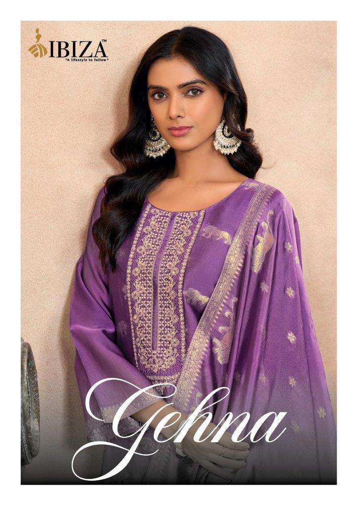 GEHNA BY IBIZA 1521 TO 1524 SERIES DESIGNER PURE BANGLORY SILK PRINT DRESSES