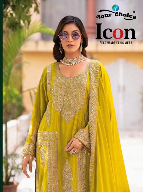 ICON BY YOUR CHOICE 1001 TO 1004 SERIES HEAVY CHINON PREMIUM DRESSES