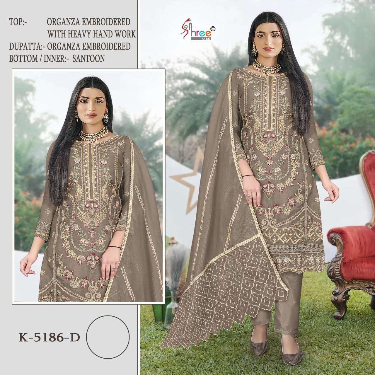 K-5186 COLOURS BY SHREE FABS DESIGNER ORGANZA EMBROIDERY PAKISTANI DRESSES