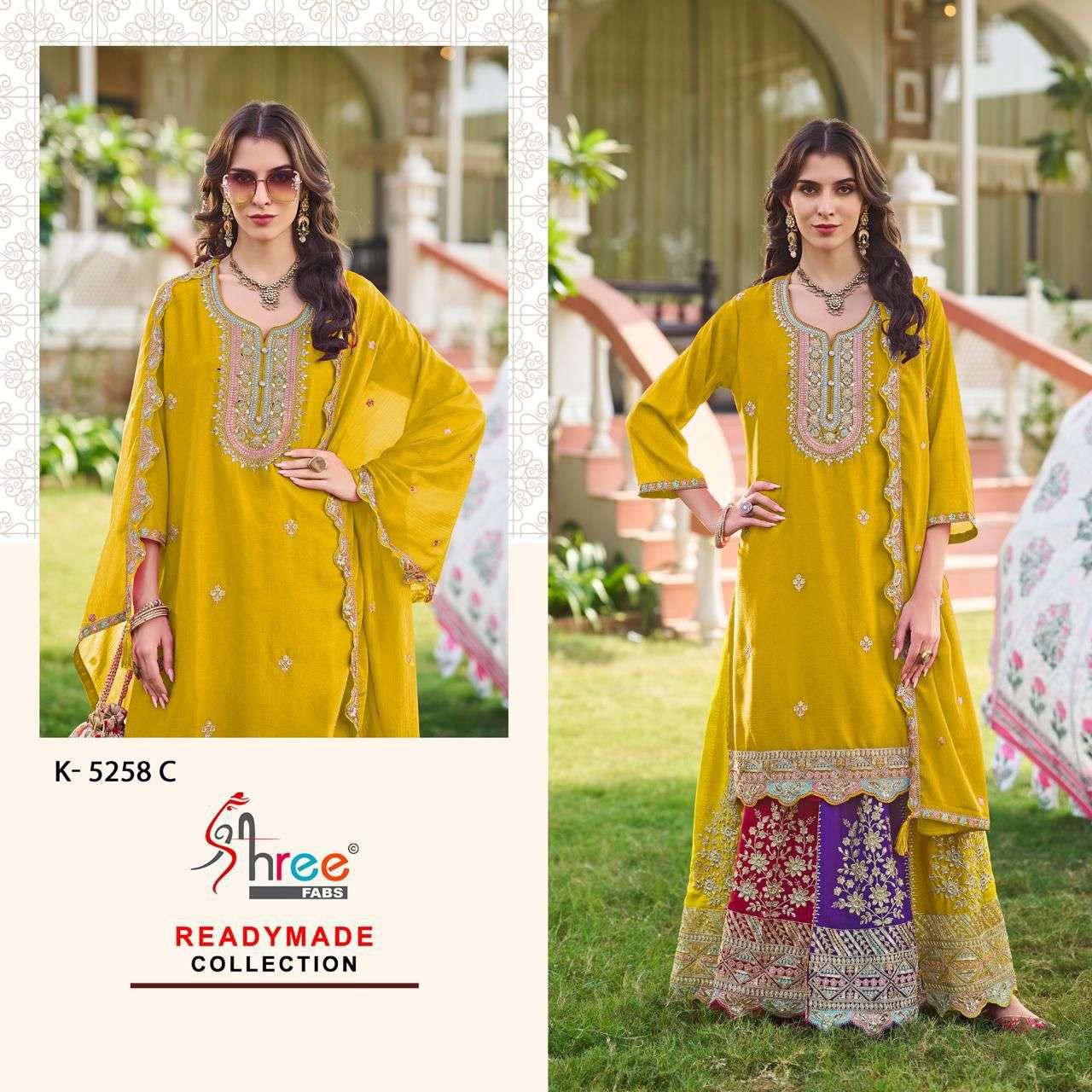 K-5258 COLOURS BY SHREE FABS DESIGNER CHINON EMBROIDERY PAKISTANI DRESSES