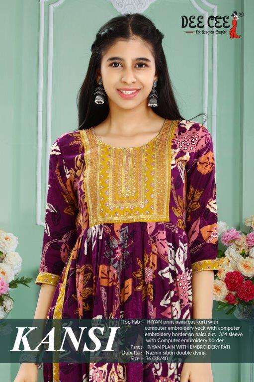 KANSI BY DEE CEE 1001 TO 1006 SERIES DESIGNER FANCY RAYON PRINT DRESSES