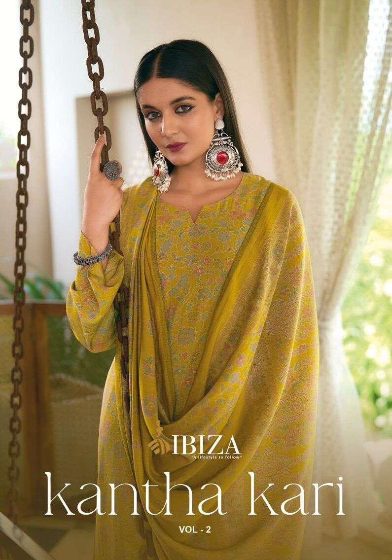 KANTHA KARI VOL-02 BY IBIZA DESIGNER PURE MODAL SILK DIGITAL PRINT DRESSES