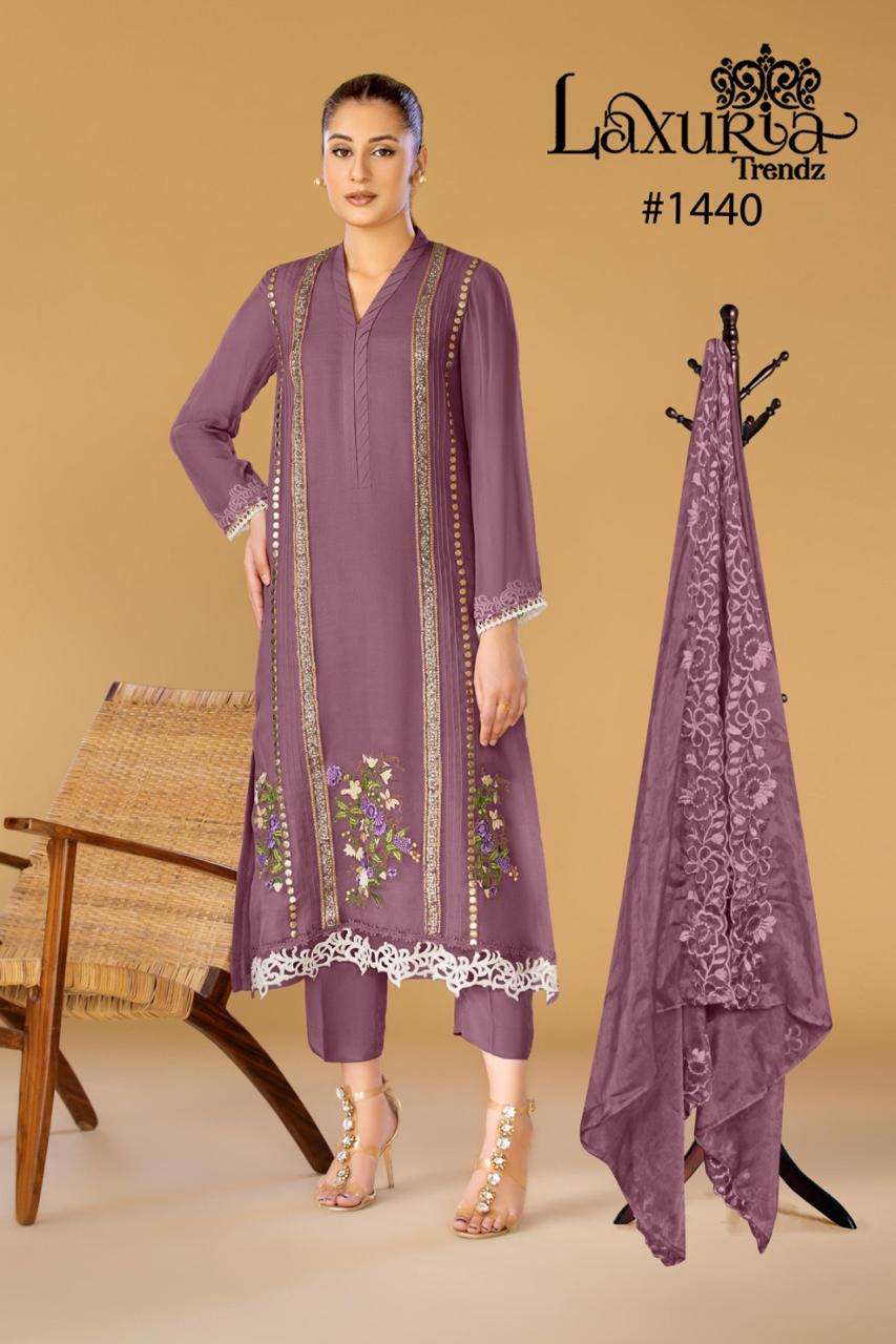 LAXURIA 1440 BY LAXURIA TRENDZ HEAVY DESIGNER FAUX GEORGETTE WORK DRESSES