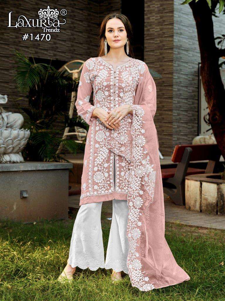 LAXURIA 1470 BY LAXURIA TRENDZ HEAVY DESIGNER FAUX GEORGETTE DRESSES