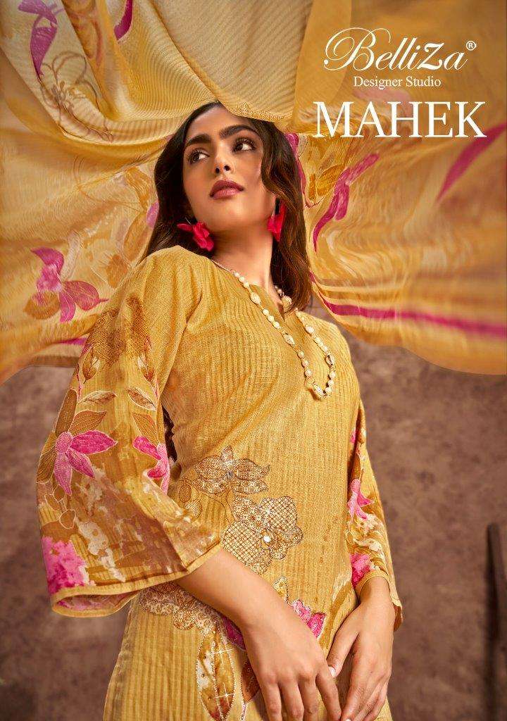 MAHEK VOL-01 BY BELLIZA 1020-001 TO 1020-004 SERIES COTTON DIGITAL PRINT DRESSES