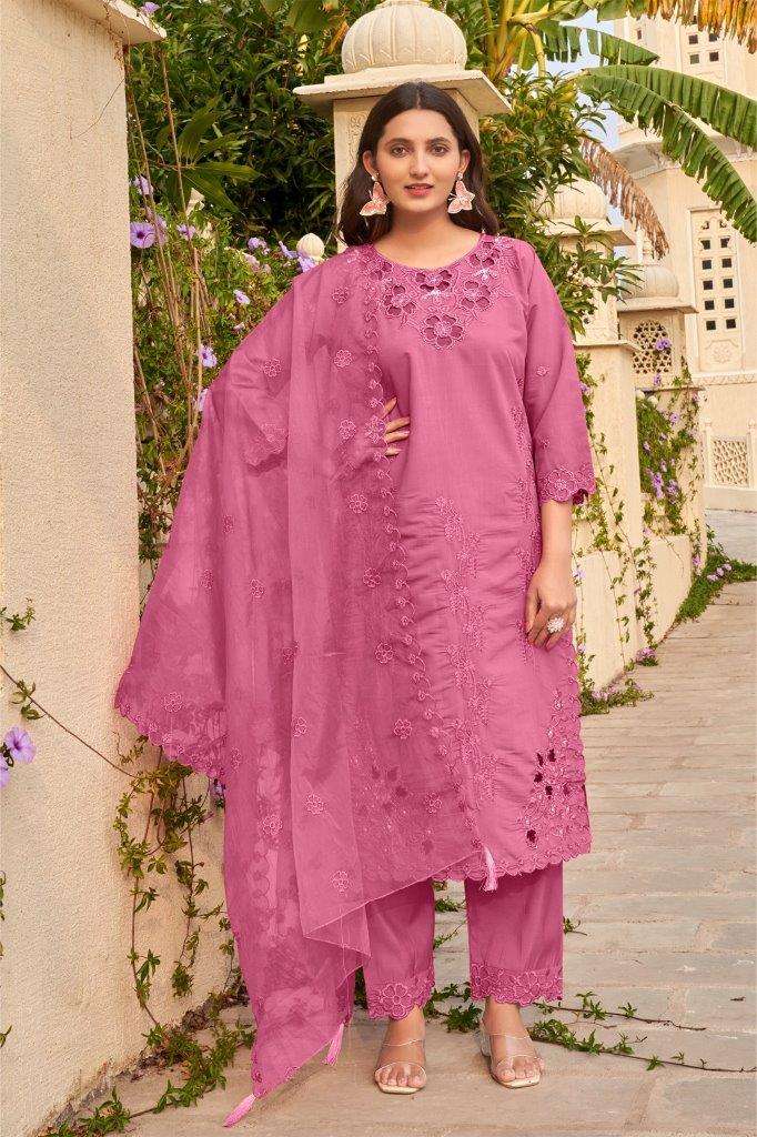 MR-1001 NX BY MUSHK DESIGNER HEAVY ROMAN SILK HEAVY EMBROIDERED DRESSES