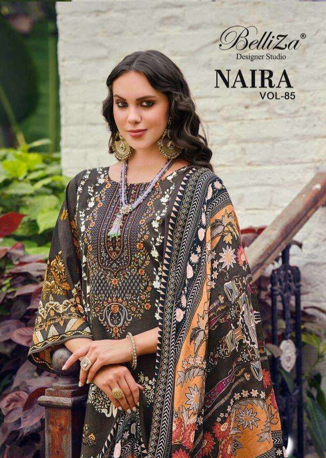 NAIRA VOL-85 BY BELLIZA 1008-001 TO 1008-008 SERIES COTTON EMBROIDERY DRESSES