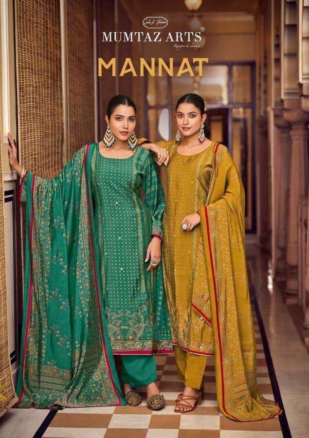 NAYAAB MANNAT BY MUMTAZ ARTS 101 TO 104 SERIES VISCOSE MUSLIN PRINT DRESSES