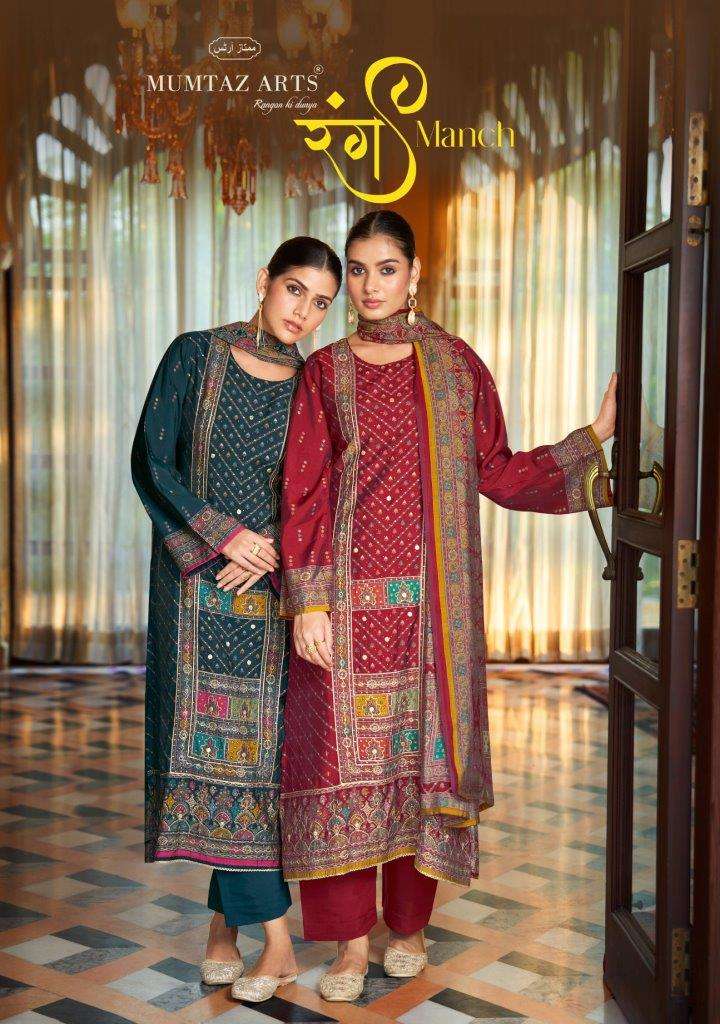 NAYAAB RANG BY MUMTAZ ARTS 8801 TO 8804 SERIES VISCOSE MUSLIN PRINT DRESSES