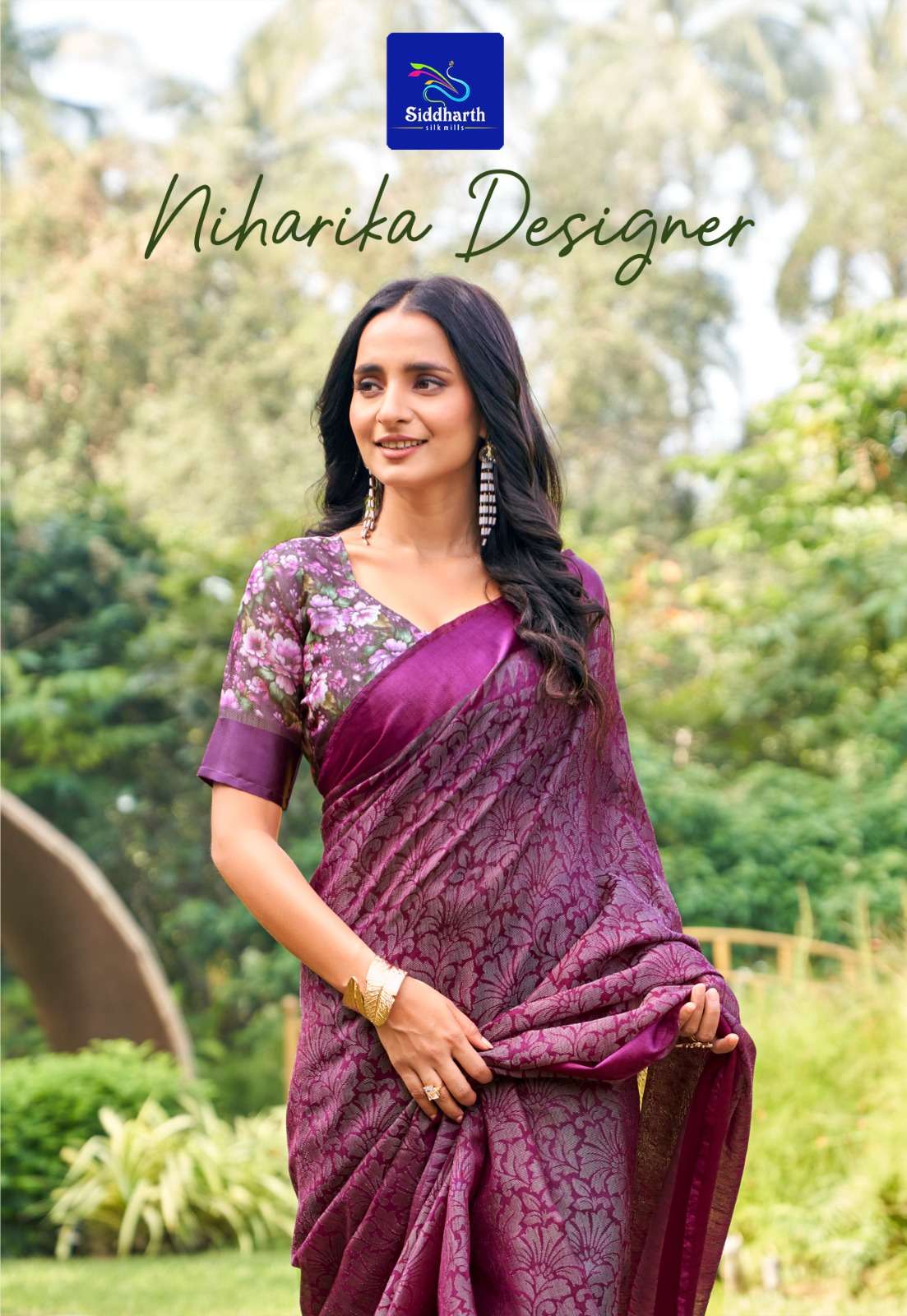 NIHARIKA DESIGNER BY SIDDHART SILK MILLS KUM KUM KARGIRI BRASSO SAREES