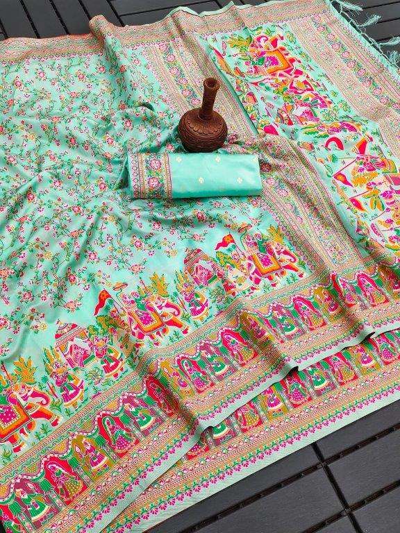 RAJA MOULI-1 BY ASLIWHOLESALE DESIGNER SOFT PASHMINA SILK WEAVING SAREES