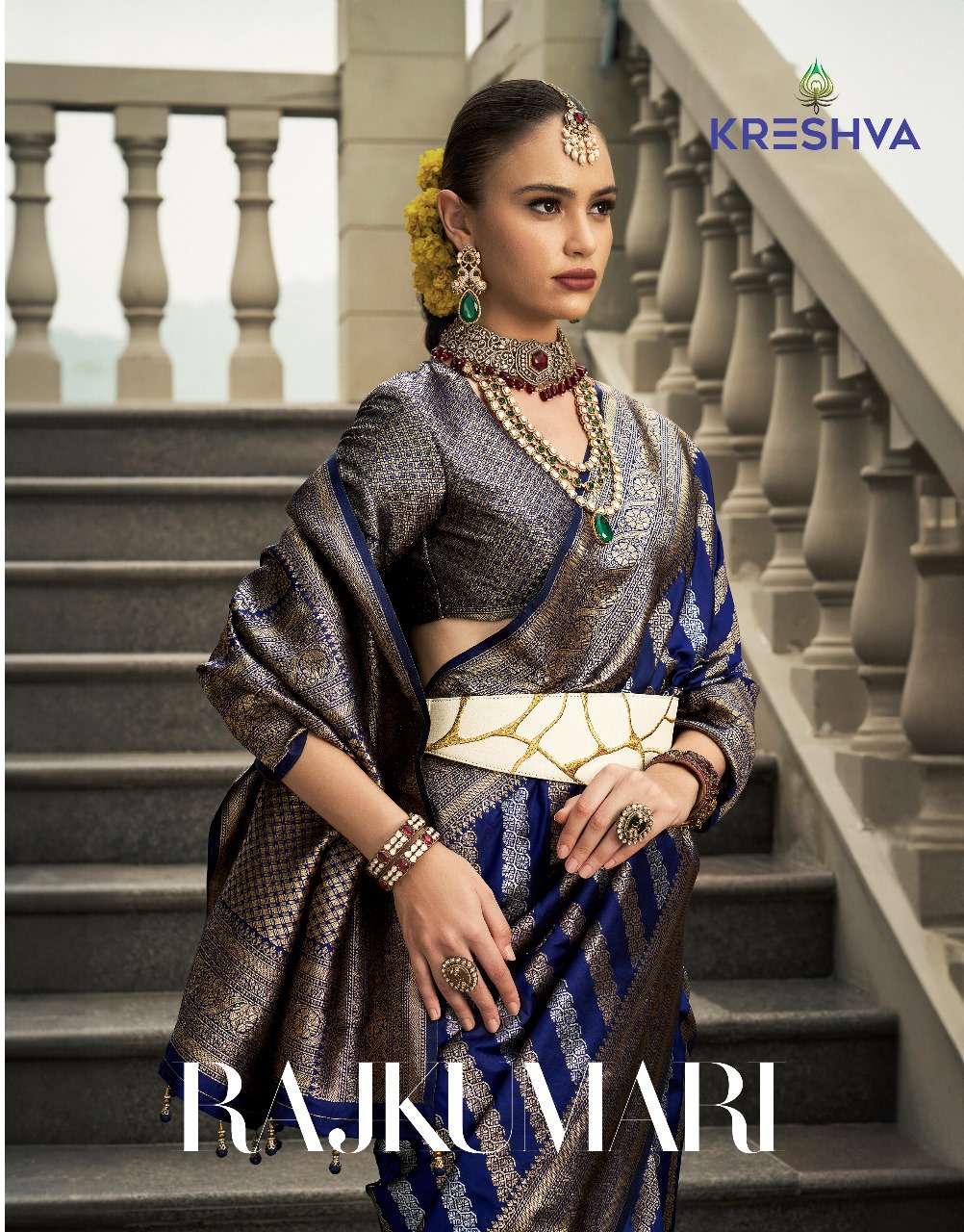 RAJKUMARI BY KRESHVA 138 TO 143 SERIES SOFT PV BANARSI SILK PRINTED SAREES