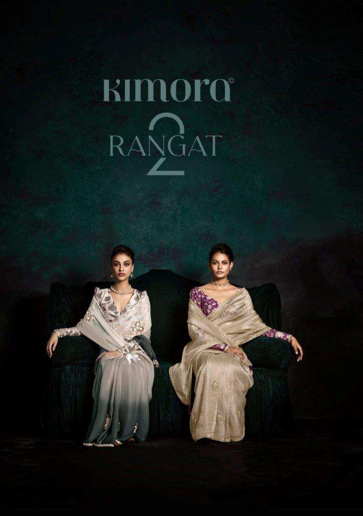 RANGAT VOL-02 BY KIMORA 2171 TO 2171 SERIES DESIGNER LATEST FANCY ORGENZA SAREES