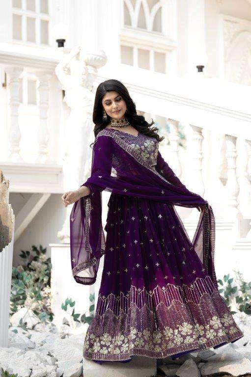 RM-033 NX BY ASLIWHOLESALE DESIGNER PURE FAUX GEORGETTE EMBROIDERY LEHENGAS