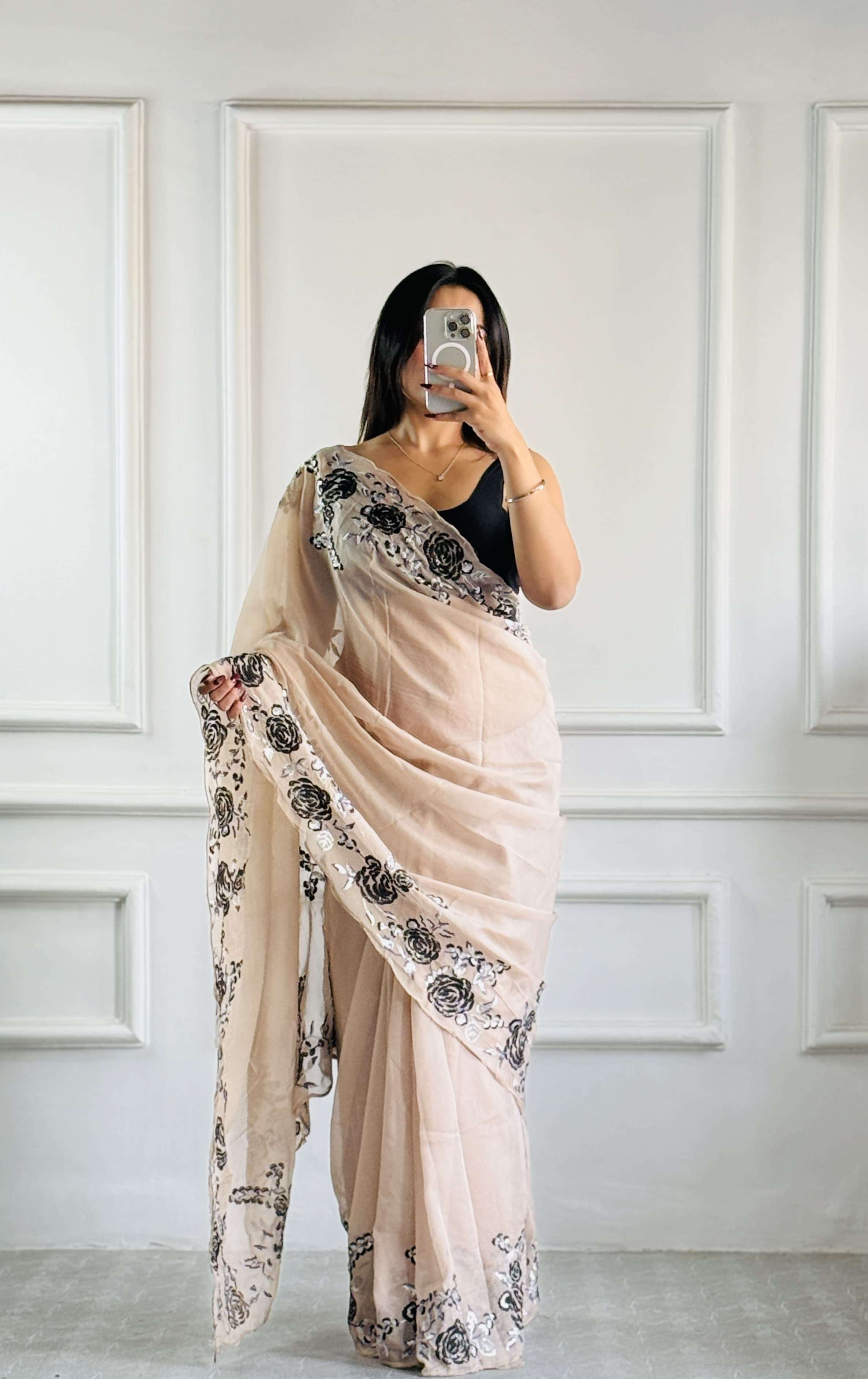 ROSE BY ASLIWHOLESALE DESIGNER PURE VISCOSE ORGANZA SILK SAREES