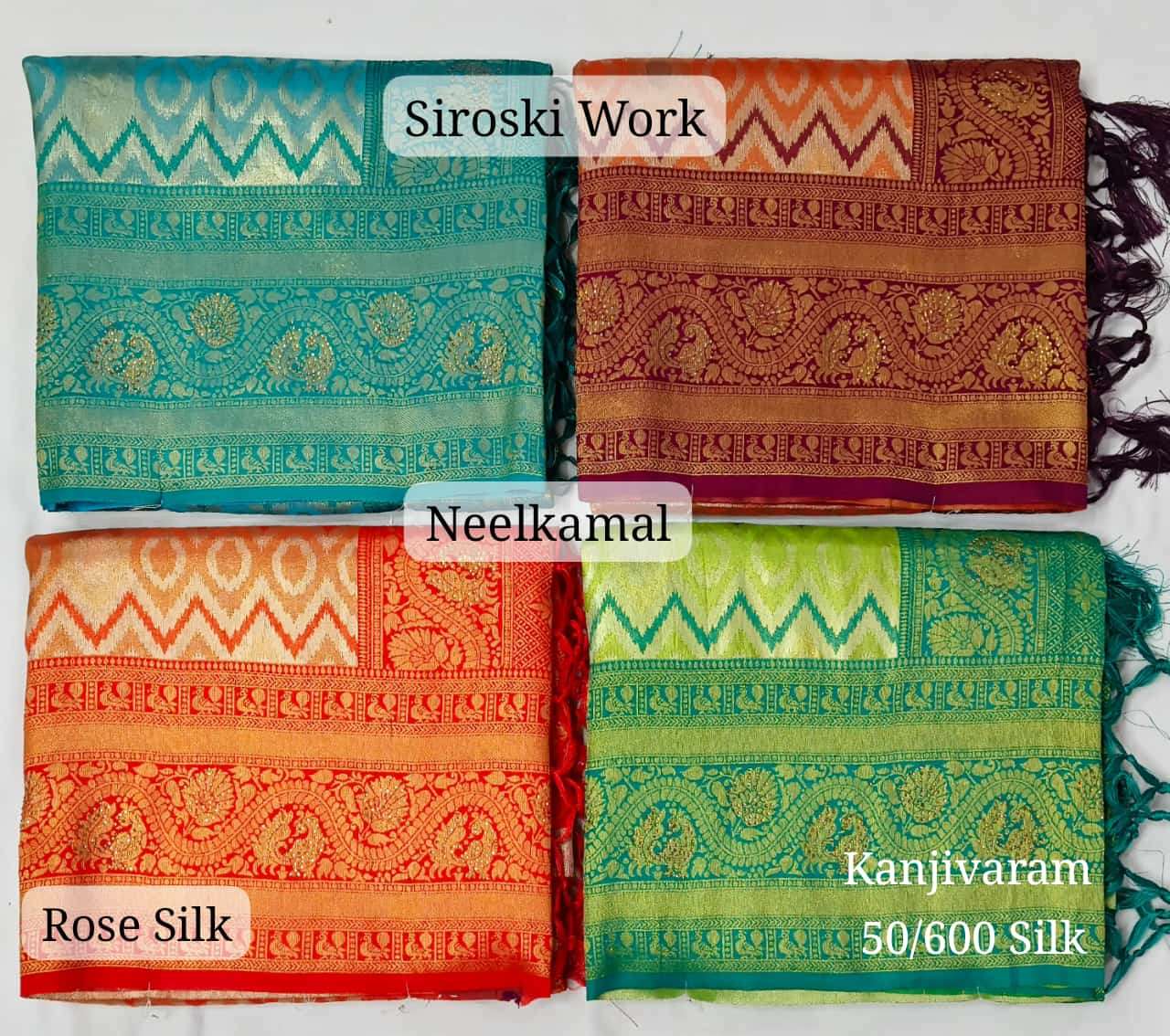 ROSE SILK BY NEELKAMAL SAREES INDIAN LATEST DESIGNER EXCLUSIVE SILK SAREES