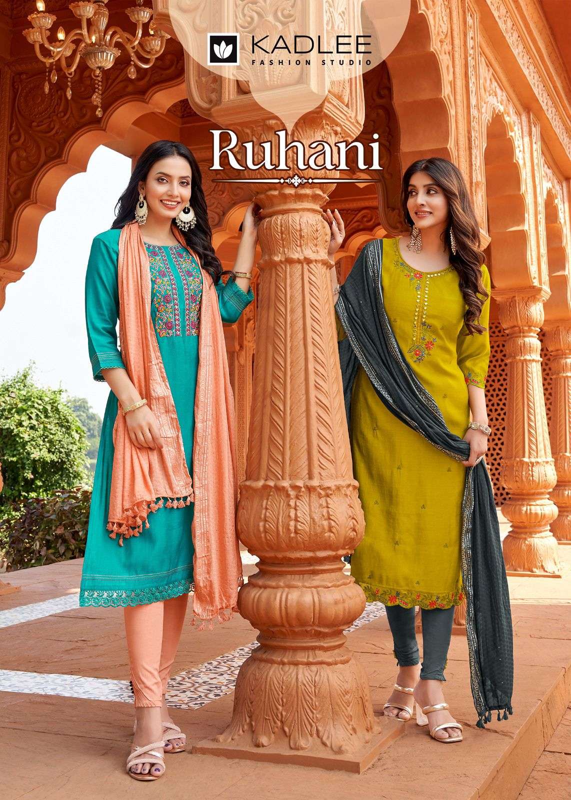 RUHANI BY KADLEE 1001 TO 1006 SERIES FANCY VISCOSE WEAVING PRINT DRESSES