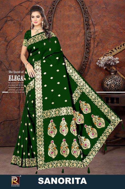 SANORITA BY RONISHA FASHION PURE FANCY EMBROIDERY SAREES 