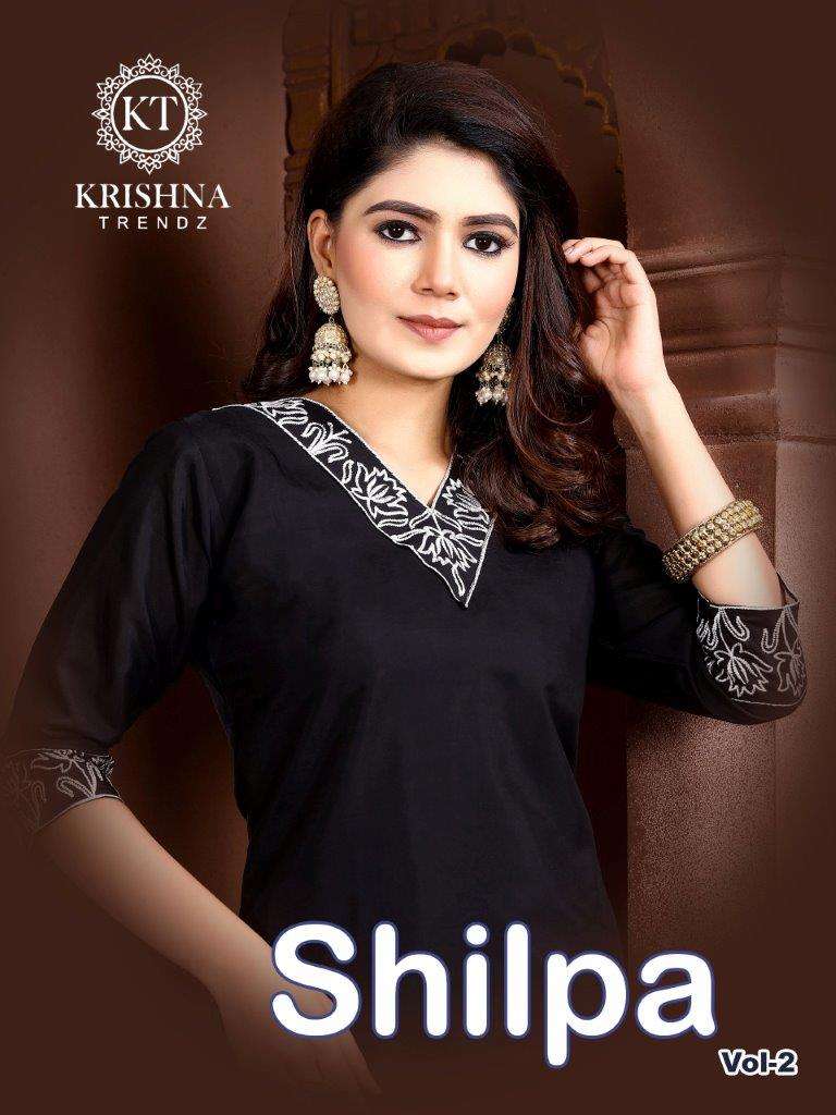 SHILPA VOL-02 BY KRISHNA TRENDZ DESIGNER FANCY ROMAN SILK PRINTED KURTI PANTS