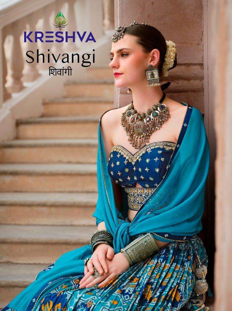 SHIVANGI BY KRESHVA HEAVY DESIGNER FANCY SMOOTH SILK PRINTED LEHENGAS