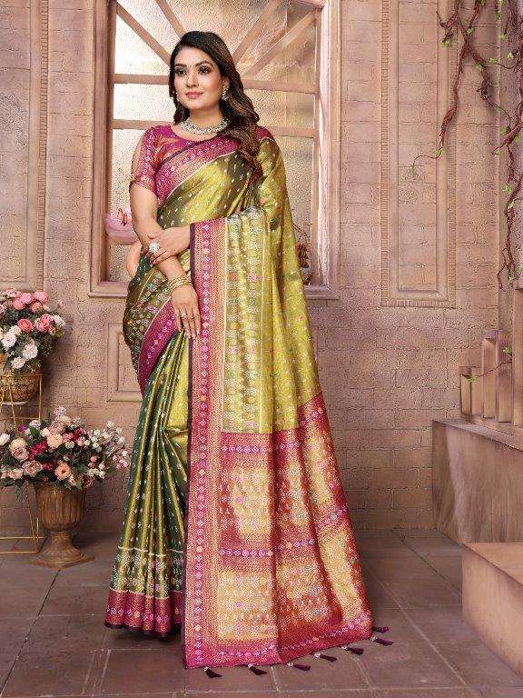 TARVENI BY ASLIWHOLESALE DESIGNER PURE BANARASI TISSUE SILK SAREES