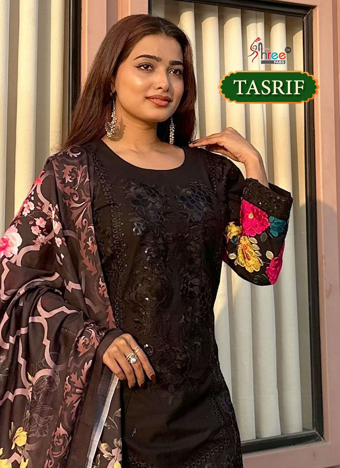 TASRIF BY SHREE FABS HEAVY EMBROIDERED CAMBRIC COTTON PAKISTANI DRESSES