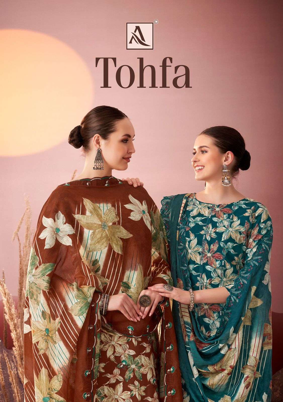 TOHFA BY ALOK SUIT 1736-001 TO 1736-006 SERIES DESIGNER FANCY CAMBRIC DRESSES