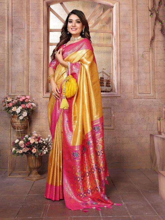 VIMLA BY ASLIWHOLESALE DESIGNER PURE BANARASI TISSUE SILK SAREES