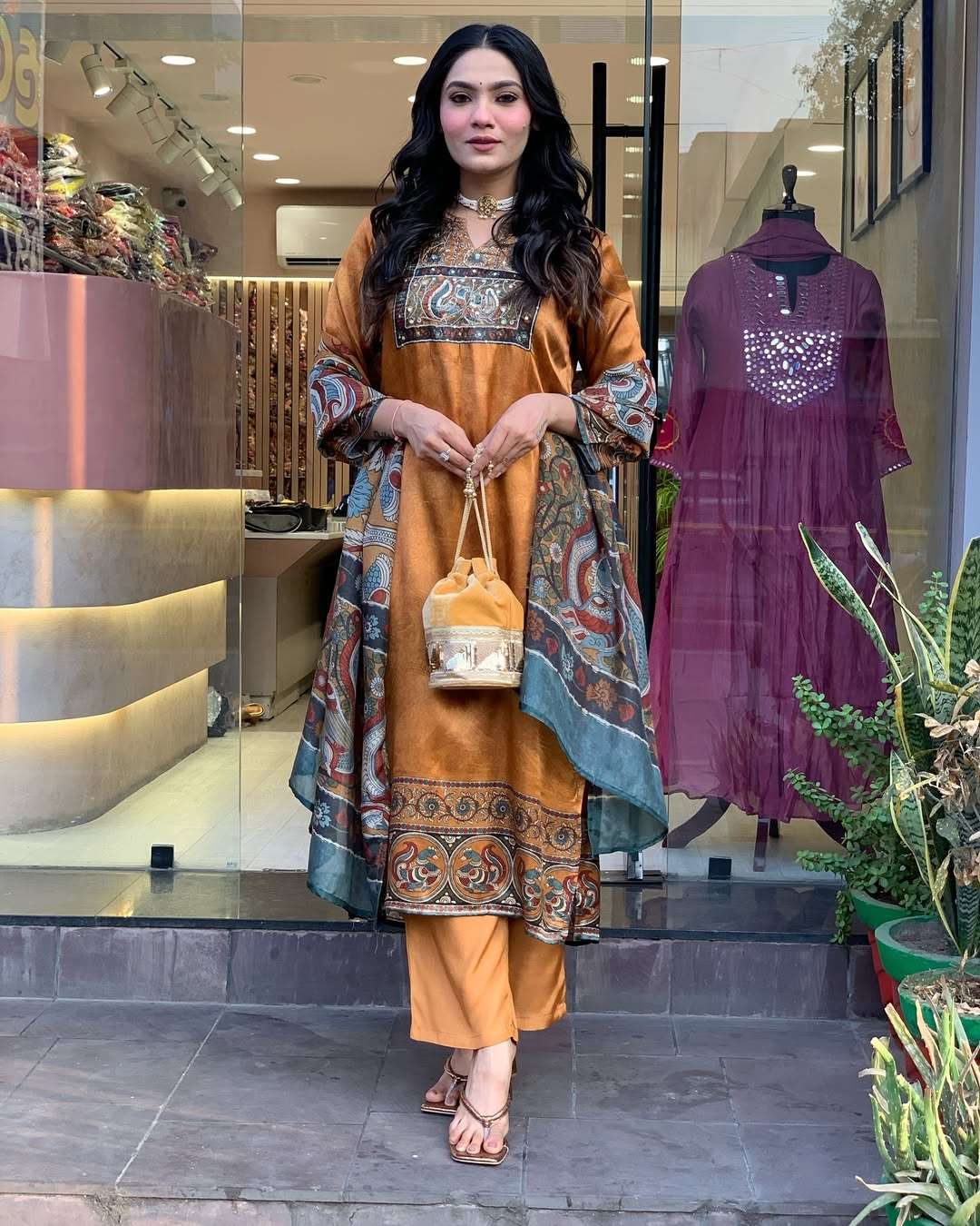 YD-015 COLORS BY ASLIWHOLESALE DESIGNER CHINON SILK PRINTED DRESSES