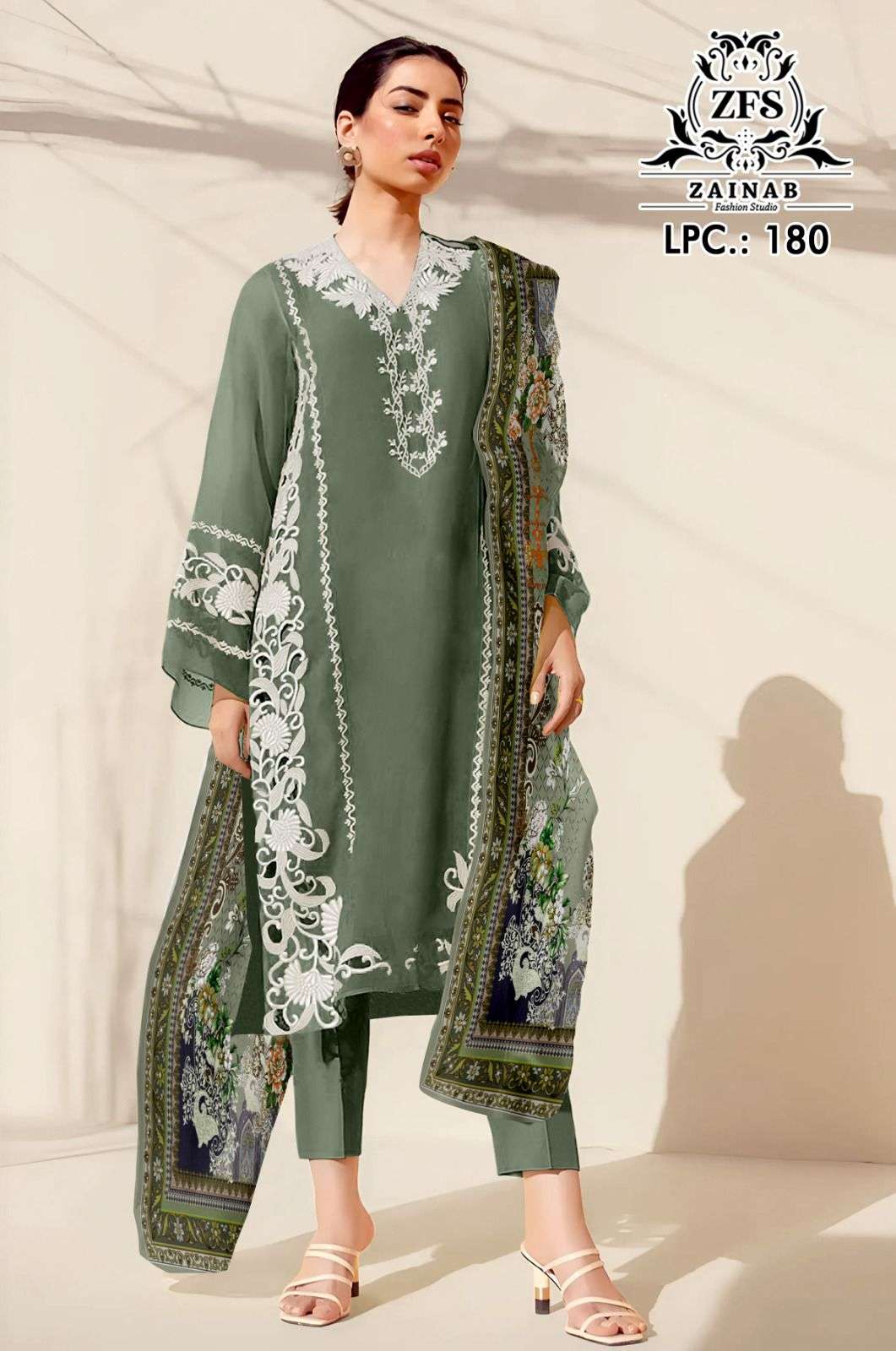 ZF-180 COLOURS BY ZAINAB FASHION FANCY GEORGETTE EMBROIDERY DRESSES