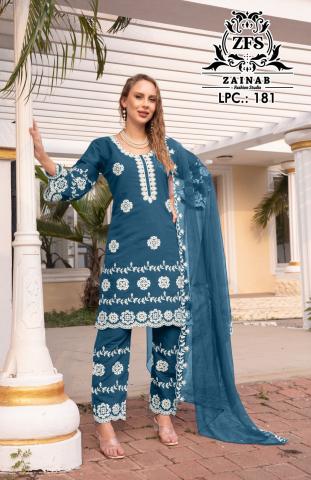 ZF-181 COLOURS BY ZAINAB FASHION FANCY ROMAN SILK EMBROIDERY DRESSES