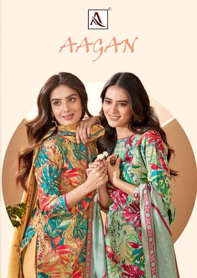 AAGAN BY ALOK SUIT 1547-001 TO 1547-008 SERIES VISCOSE MUDAAL PRINTED DRESSES