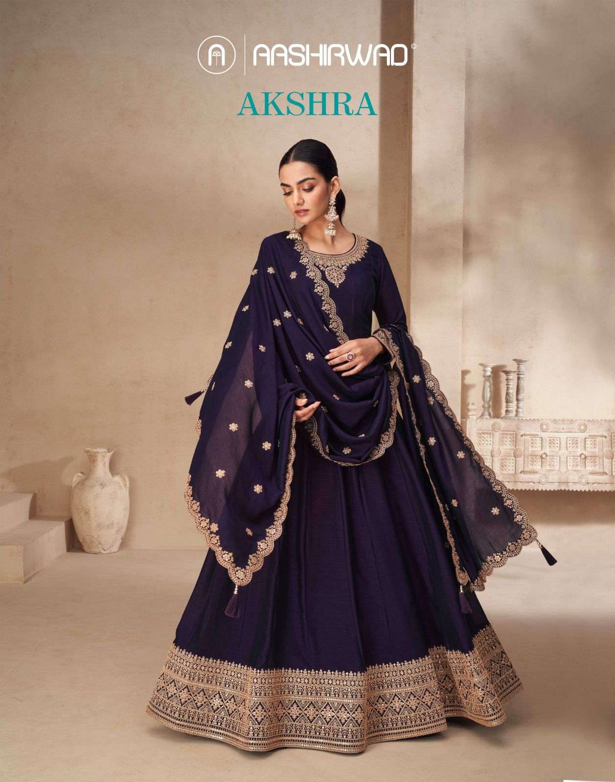 AKSHARA BY AASHIRWAD CREATION 10173 TO 10177 SERIES DESIGNER PREMIUM SILK DRESSES