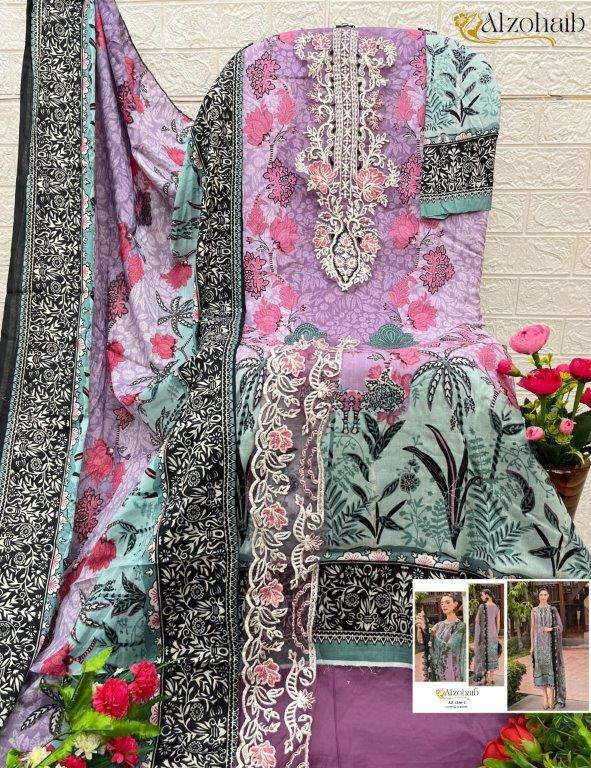 AZ-1146 COLOUR BY ALZOHAIB DESIGNER PURE COTTON PRINTED PAKISTANI DRESSES