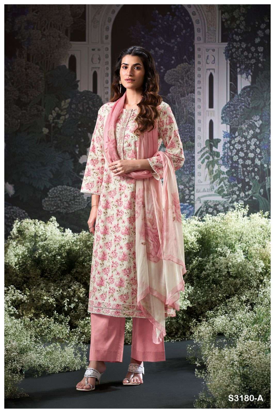 BRITA BY GANGA FASHION S3180-A TO S3180-D SERIES PURE COTTON PRINTED DRESSES