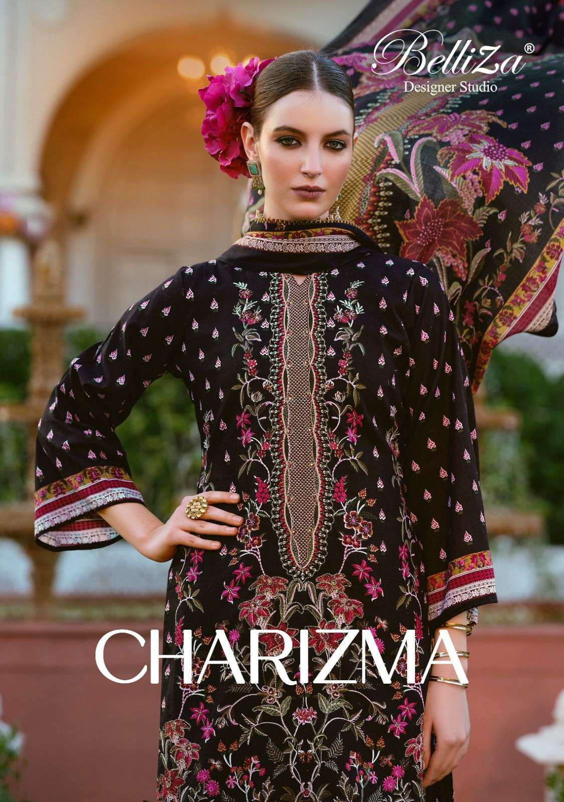 CHARIZMA VOL-01 BY BELLIZA 1032-001 TO 1032-008 SERIES COTTON DIGITAL PRINT DRESSES